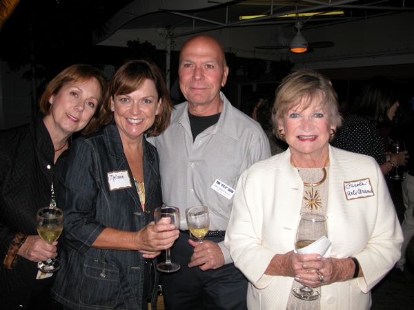 Artist Melanie Wadman, left, with Christine and Phil Biscoglio of Let Us Send It and Carole Evans Williams of the Arts Arena in Delray Beach. 