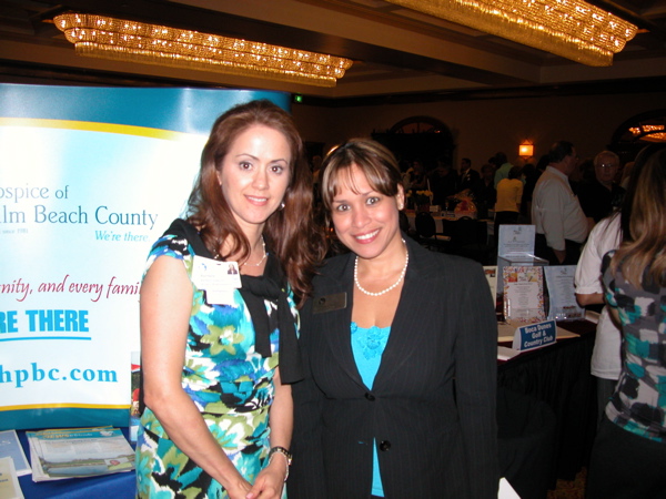 Barbara R. Jespersen, left, with Dayanna Rooks, both of Hospice of Palm Beach County. 