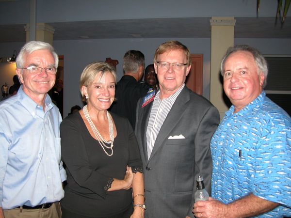 Steve McCarthy of Transworld Business Brokers, left, with Rita McCarthy of Southcoast Psychotherapy & Education Associates, Bill Hager, a Republican candidate for the Florida House of Representatives and John Rosenblatt of C.K.'s Lockshop & Security Center. 