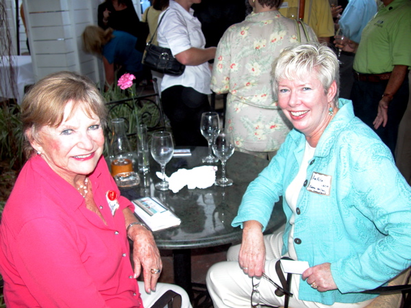 Carole Evans Williams of the Arts Arena with Ann M. McNeil, a licensed psychotherapist in Boca Raton. 