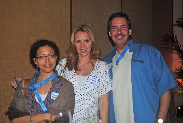 Stephanie Seibel, executive director of the Achievement Centers for Children & Families, left, with Tina Snider, marketing director for the foundation, and Tom Kriete of ComputerWorx Inc. 