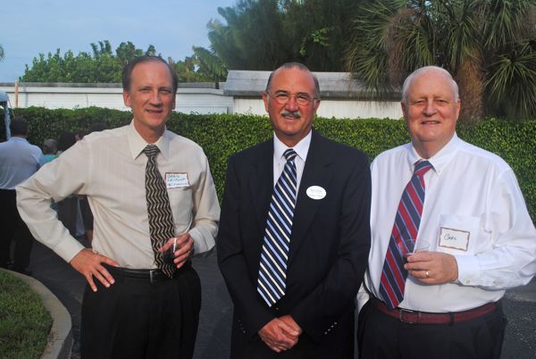 Craig Leitner of SBS Financial Corp. in Boca Raton, left, with Myles Spodak of the Spodak Dental Group and Carl Hoffman of SBS Financial Corp. in Boynton Beach. 
