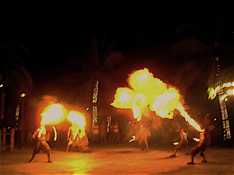 fire dancers photo
