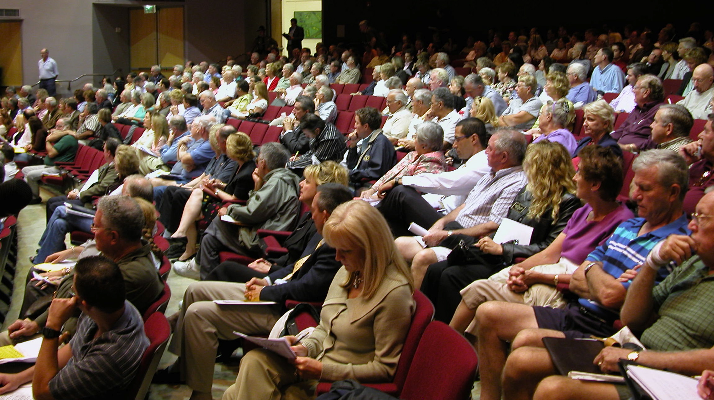 the crowd at the tax hearing.