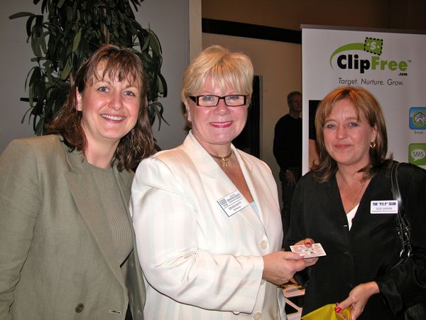 Leigh Anne Johnson of Delray Digital, left, with Denise Whitty of Clip Free and Susan Grimm of Competitive Writing Solutions.