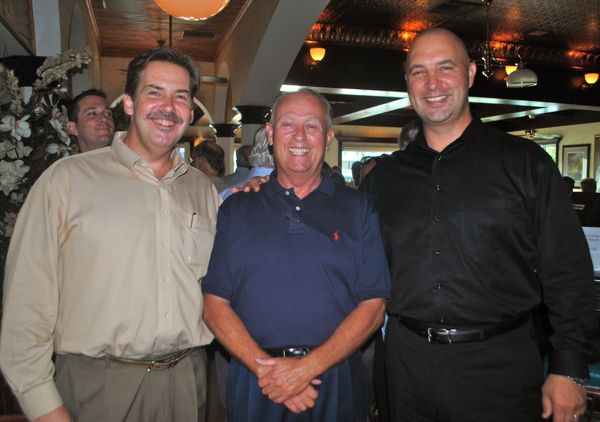 Tom Kriete of Computer Worx, Kevin King of Get Fit! and Dan Castrillon of the Sciroco Group. All three have chaired the Men's Group, with Castrillon presently holding the title