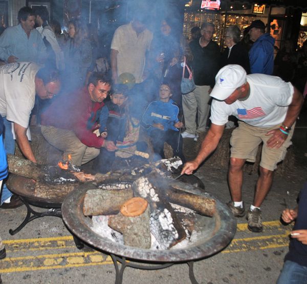 The Forgotten Soldiers Outreach used the evening to raise funds for its programs, selling s'mores and hot chocolate. 