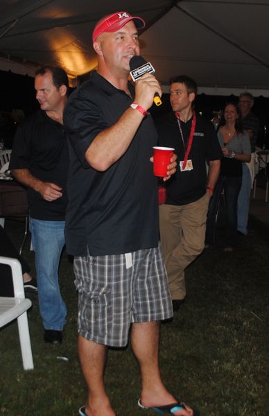 Chamber Men's Group Chairman Dan Castrillon conducting an auction Wednesday evening. 