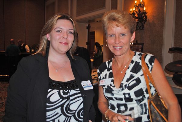 Megan Cooney of Water's Edge Dermatology and Kelli Freeman of Hamilton House. 