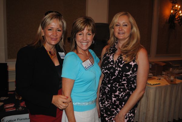 Lilia Berezkina of VR Business Sales, Jo Lettera of Office Furniture Warehouse and Cathy Barstow. 