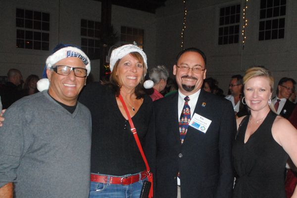 Chuck Halberg of Stuart & Shelby and the Creative City Collaborative, left, with wife Pam Halberg, Delray Beach Economic Development Director Vin Nolan and Christine King of Get Fit! 
