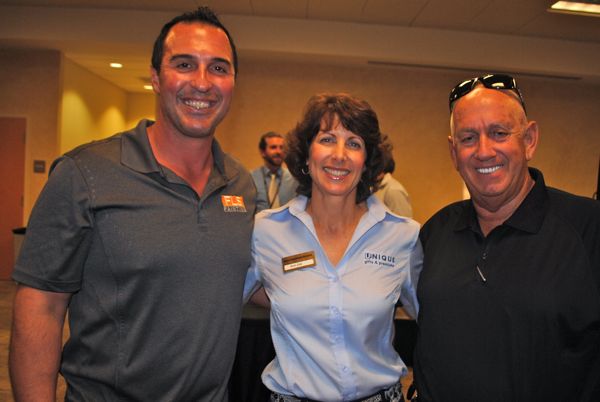 Frank Savasta of FLS Painting Contractors, left, with Ami Zak of Unique Gifts and Ron Gilinsky.