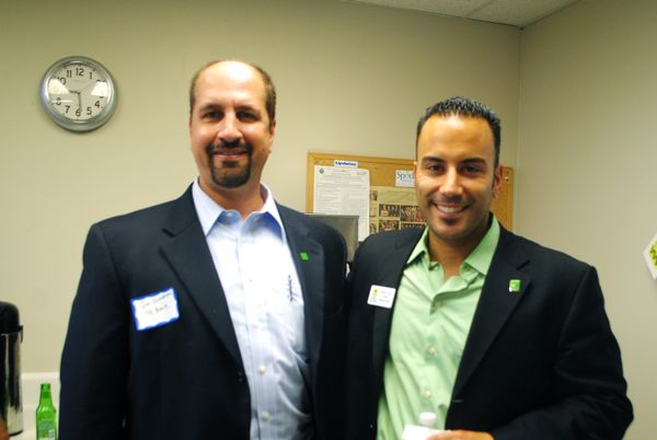 Joe Scondotto, left, and Marco Costa, both of TD Bank in Delray Beach. 