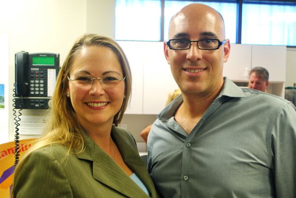 Stacy Beaulieu of the Beaulieu Law Firm in Delray Beach with Jeffrey Fawcett of Convergence Counseling. 