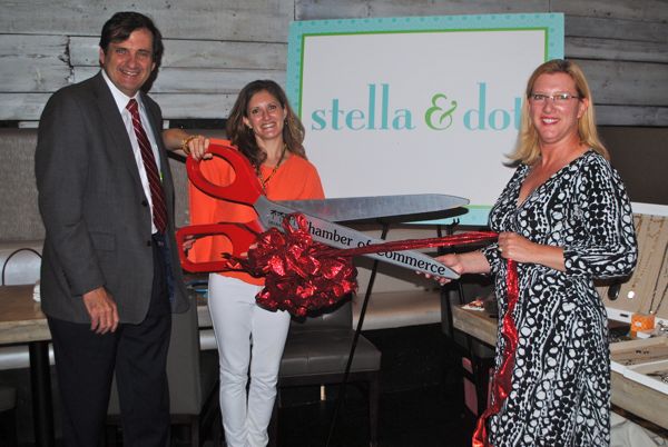 Delray Beach Chamber of Commerce President Mike Malone with Stella & Dot independent stylist Cheryl Glickman and chamber Chairwoman Kim Comejo. Glickman celebrated her new business Thursday with a ribbon-cutting at Union Fusion in downtown Delray Beach. 