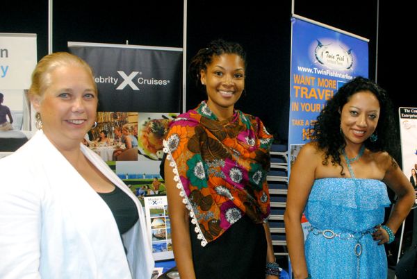 Kasy Young of Be Your Best Foundation, with Willae Ivory and Michelle McClellan of Celebrity Cruises. 